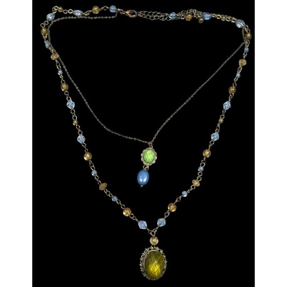 Vintage Victorian Style Layered Beaded Necklace - Picture 1 of 8